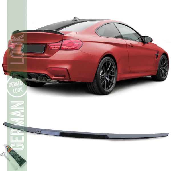 Lèvre de spoiler arrière sport noir brillant sur mesure pour BMW Série 4 F32 Coupé 13-21