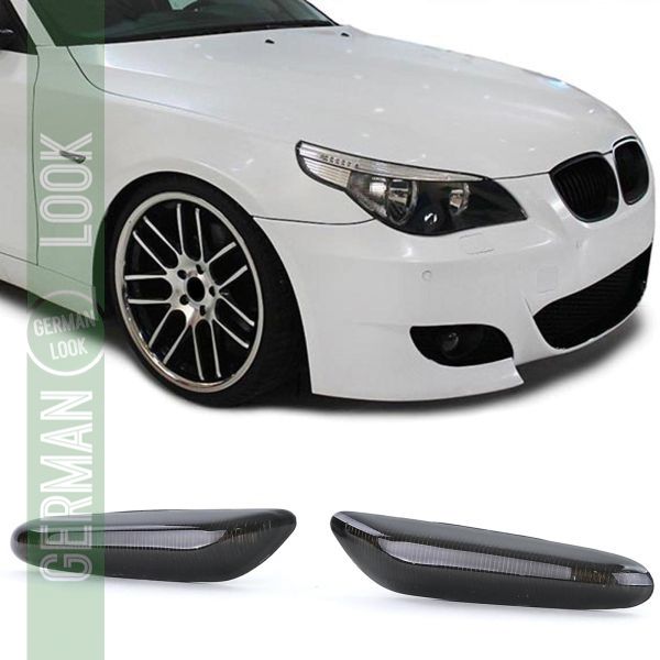 Clignotants latéraux LED fumée noire sur mesure pour BMW Série 5 E60 E61 X1 E84 X3 E83