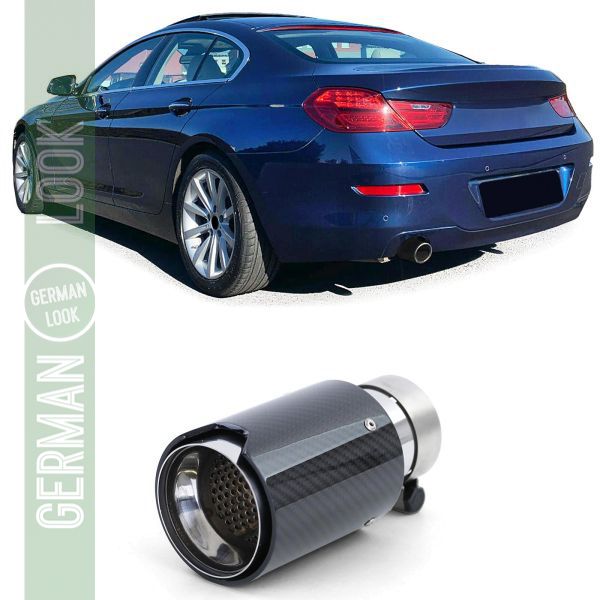 Pot d'échappement sport carbone noir sur mesure pour BMW Série 6 F12 F13 à partir de 11