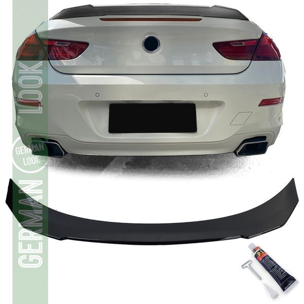 Becquet arrière Ducktail noir brillant pour BMW Série 6 F12 Cabriolet F13 Coupé 11-18