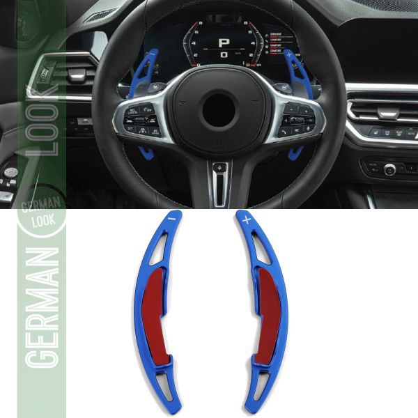 Palettes de changement de vitesse en aluminium bleu pour BMW M5 F90 M6 F06 F12 F13