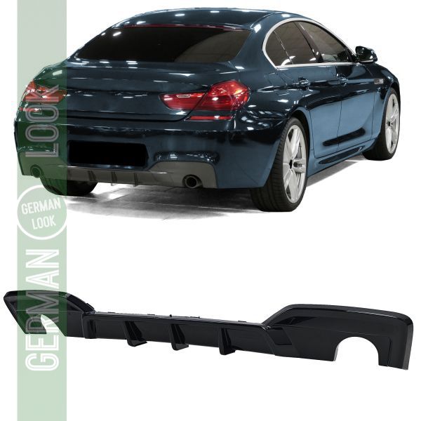 Diffuseur arrière performance noir brillant pour BMW série 6 F12 F13 F06 640d 640i
