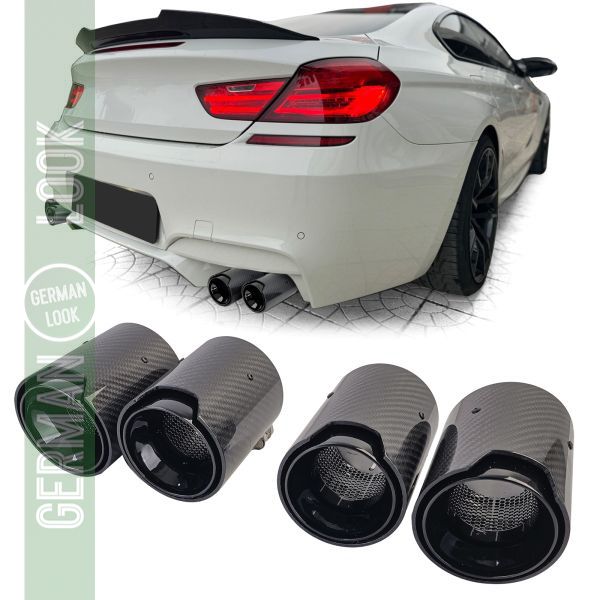 4x sorties d'échappement en carbone pour BMW M5 F10 M6 F12 F13 F06