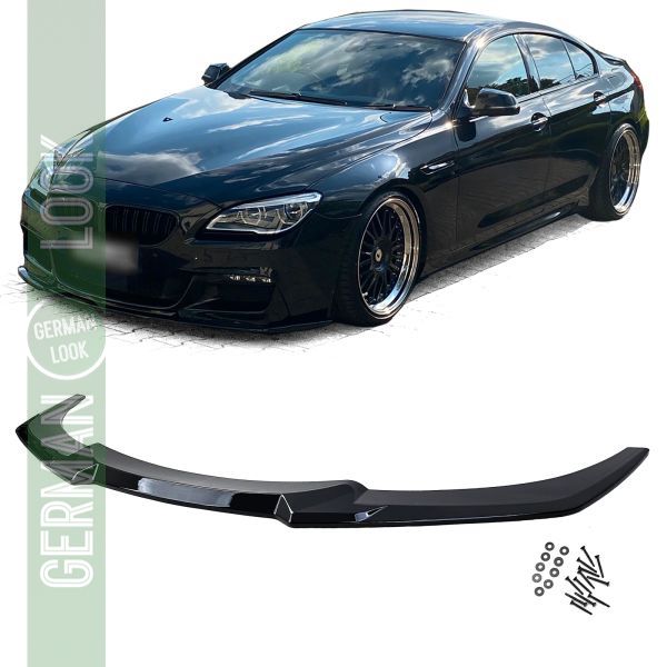Lèvre de spoiler avant performance noir brillant pour BMW série 6 F12 F13 F06