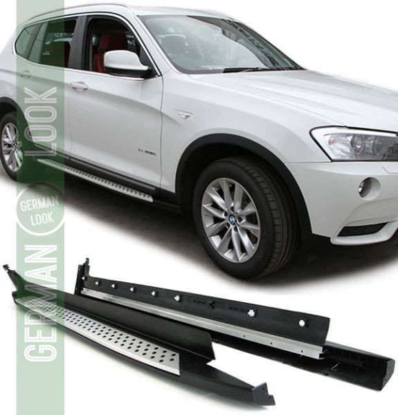 Marchepieds de protection latérale en aluminium de style OE avec ABE !! convient pour BMW X3 F25 10-17