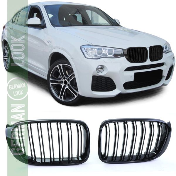 Calandre sport double barre performance brillante sur mesure pour BMW X3 F25 X4 F26