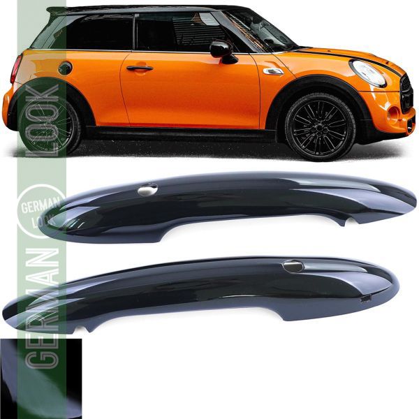 Cache poignée de porte noir brillant sur mesure pour Mini F55 F56 F57 avec accès confort
