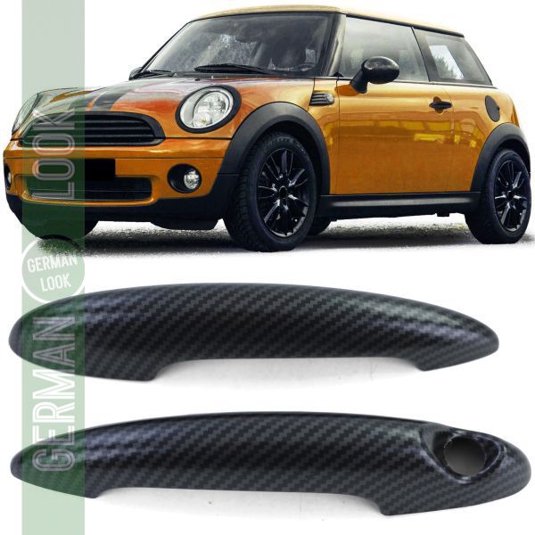 Couvercle de poignée de porte aspect carbone adapté pour Mini R55 R56 R57 R58 R59 R60 R61