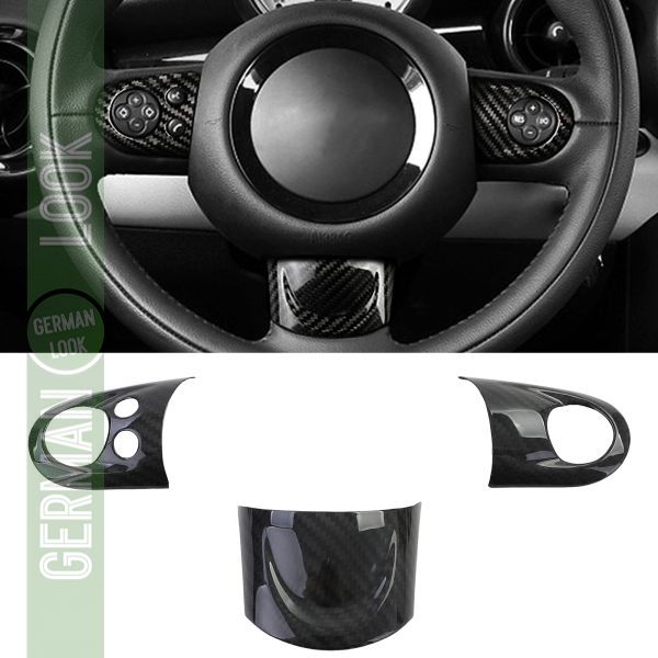 Lot de 3 couvre-volants en carbone véritable pour Mini R55 R56 R57 R58 R59