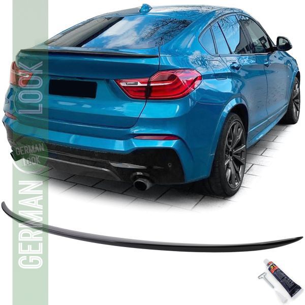 Lèvre de spoiler arrière sport performance noir brillant sur mesure pour BMW X4 F26 14-18