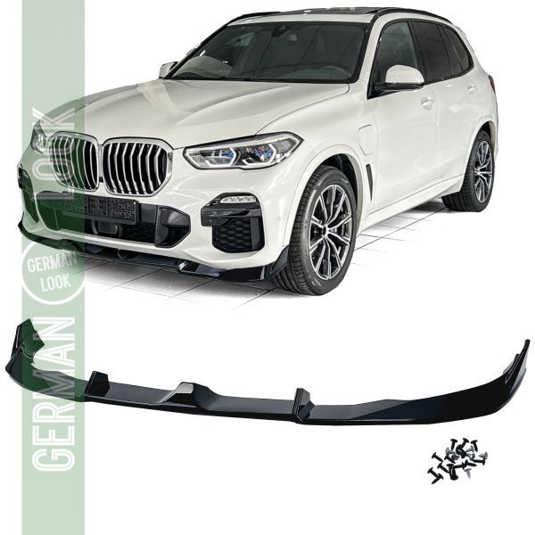 Lèvre de spoiler avant Performance noir brillant sur mesure pour BMW X5 G05 à partir de 2018