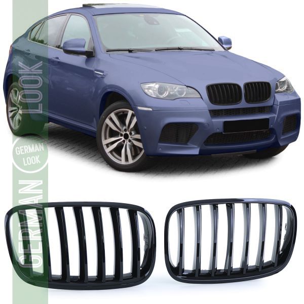 Calandre sport performance noir brillant sur mesure pour BMW X5 E70 X6 E71 06-13