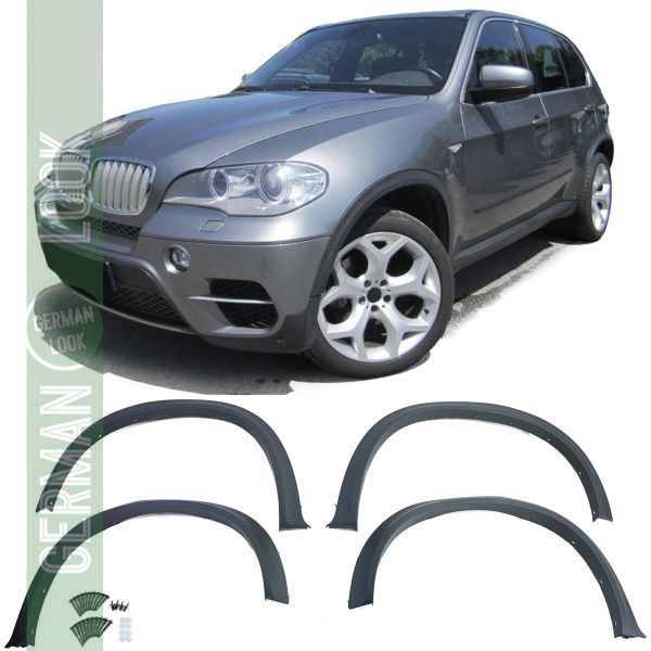 Jeu de 4 garnitures de passage de roue d'évasements d'ailes pour BMW X5 E70 10-13