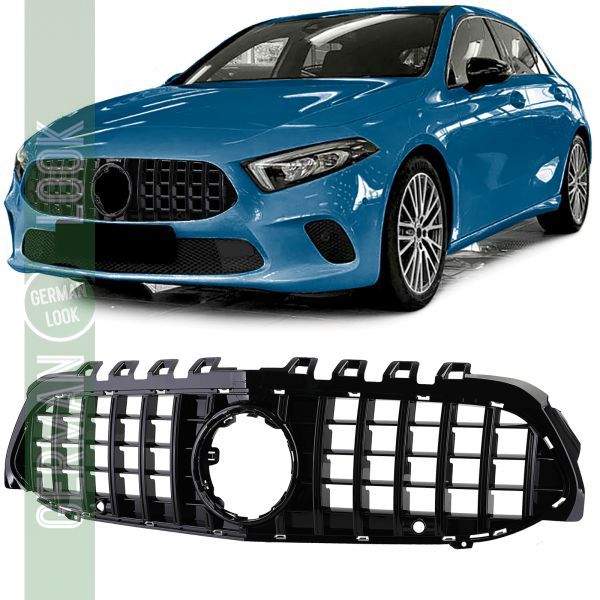 Calandre sport noir brillant pour Mercedes Classe A W177 V177 sans caméra