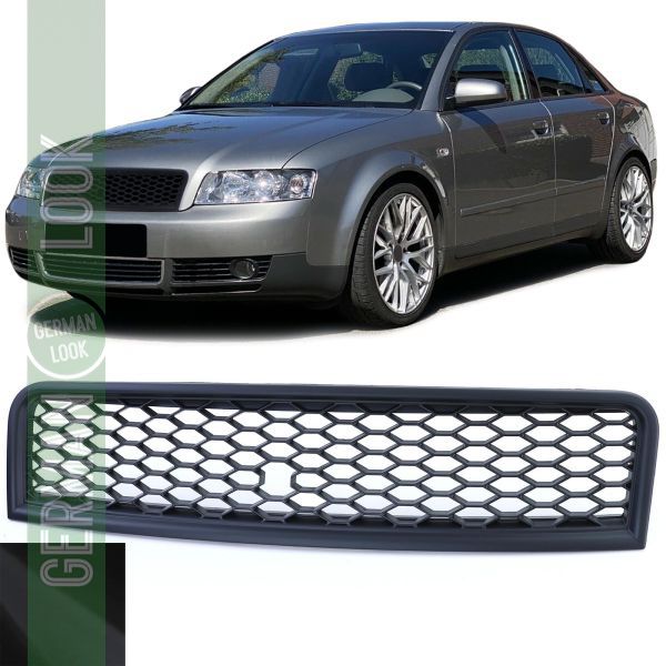 Calandre sport nid d'abeille noir mat pour Audi A4 B6 8E Berline Avant 00-04