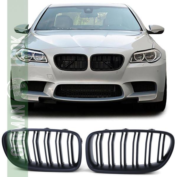 Calandre sport double barre performance mate sur mesure pour BMW F10 F11 10-17