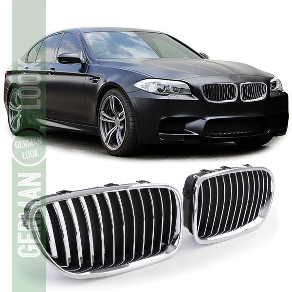 Calandre sport performance noir chrome sur mesure pour BMW Série 5 F10 F11 10-17