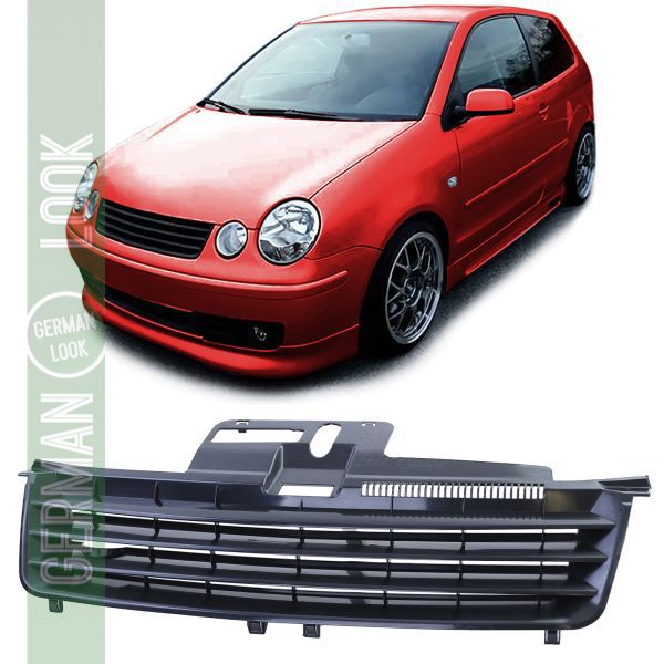 Calandre sport sans emblème noire pour VW Polo 9N 01-05