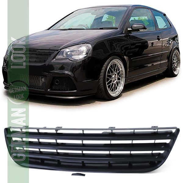 Calandre sport sans emblème noire pour VW Polo 9N3 05-09