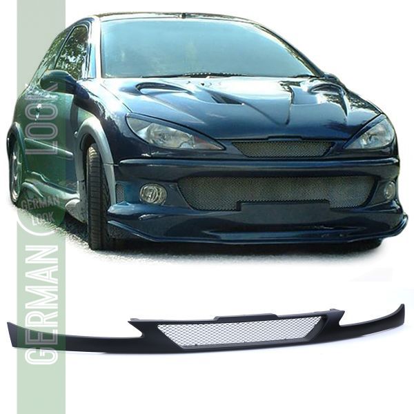 Calandre sport sans emblème noire avec calandre pour Peugeot 206 + CC 98-06