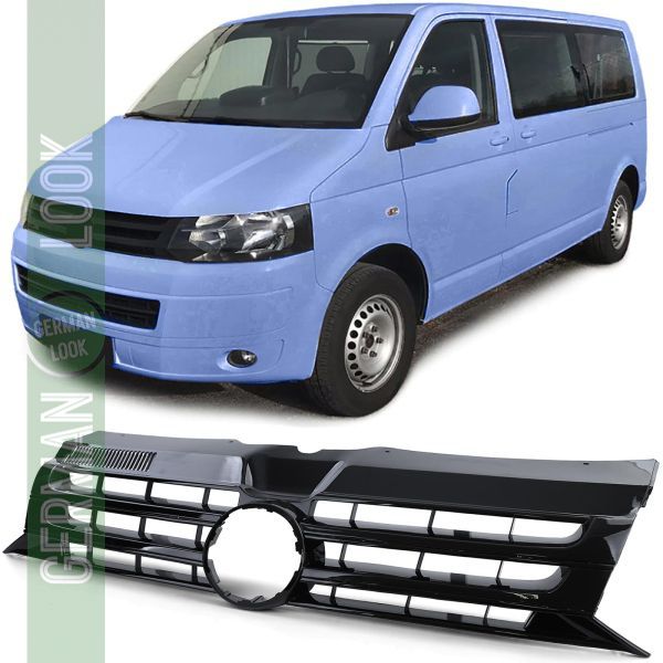 Calandre sport noir brillant pour emblème pour VW Bus T5 Facelift 09-15
