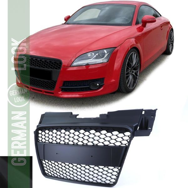 Calandre nid d'abeille sans emblème noir mat pour Audi TT 8J pré-lifting 06-10
