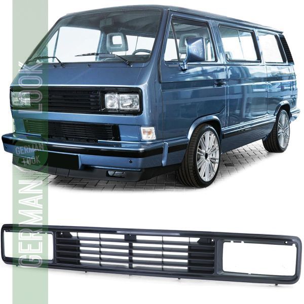 Calandre sans emblème pour phares large bande rectangulaires pour VW Bus T3 79-92