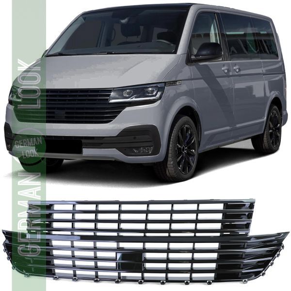 Calandre calandre noir brillant pour VW T6.1 Bus Multivan Facelift à partir de 19