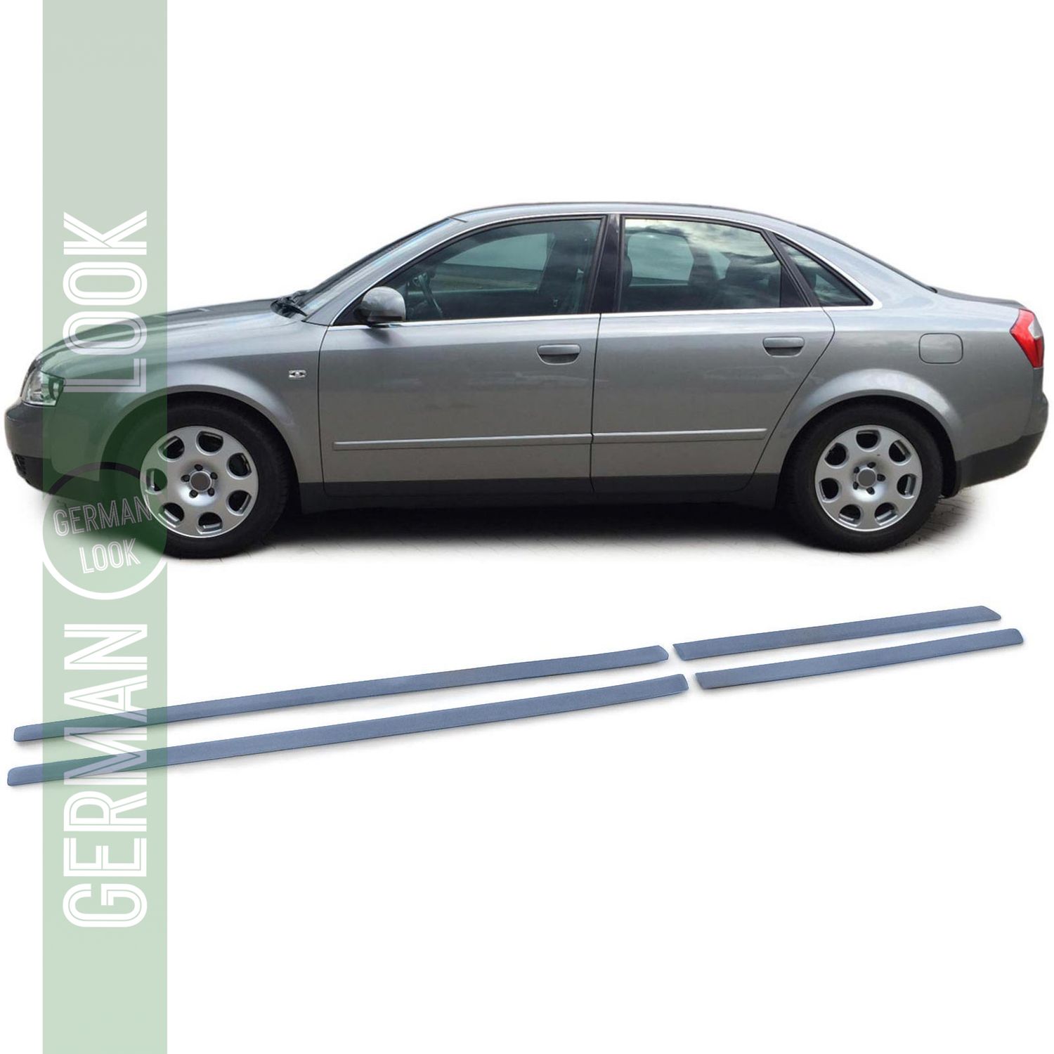 Bandes de porte, bandes de pare-chocs, jeu de bandes décoratives, 4 pièces, convient pour Audi A4 B6 8E 00-04