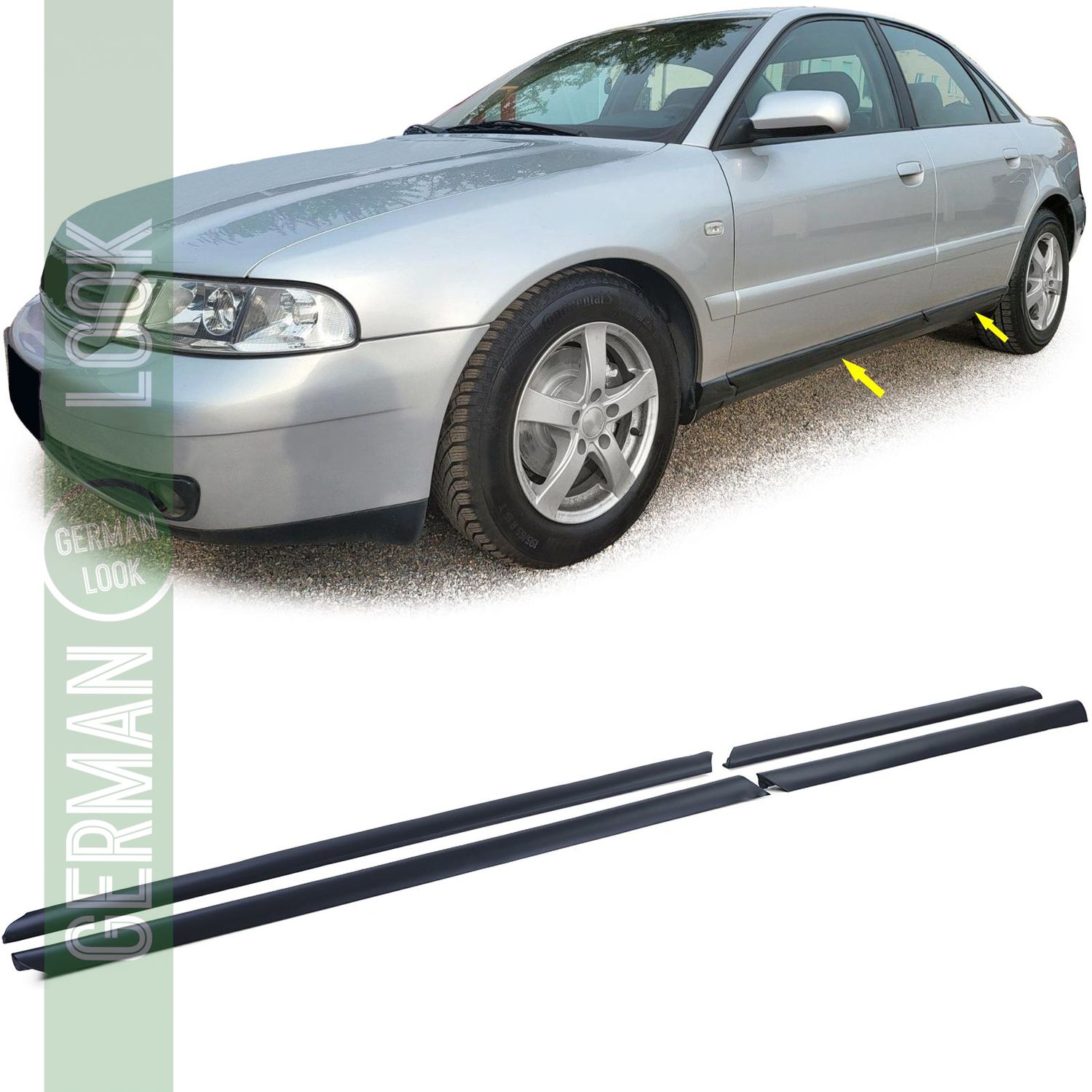 Garniture de pare-chocs de porte ci-dessous pour Audi A4 B5 8D Berline Avant 94-01