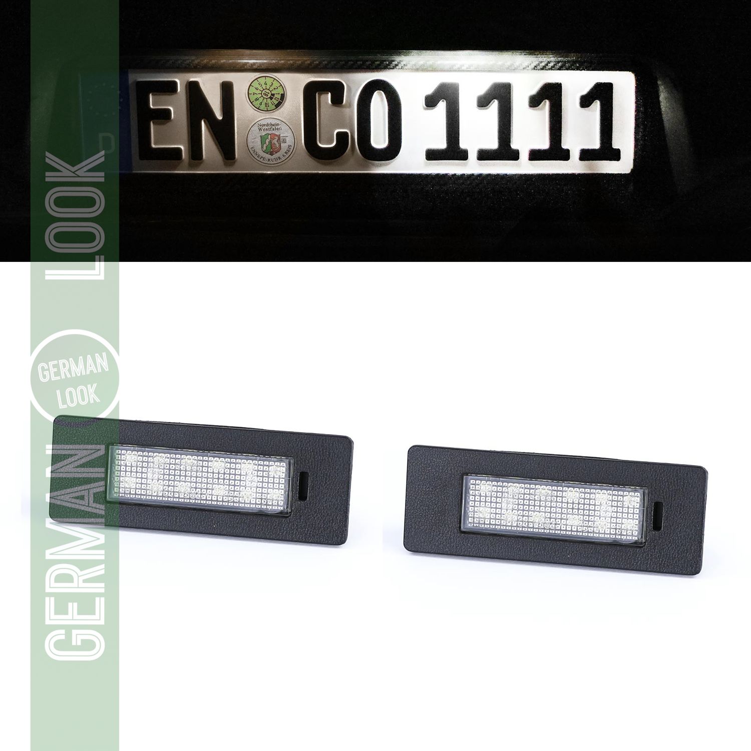 Éclairage de plaque LED blanc 6000K pour Audi Q2 Q5 A5 à partir de 16