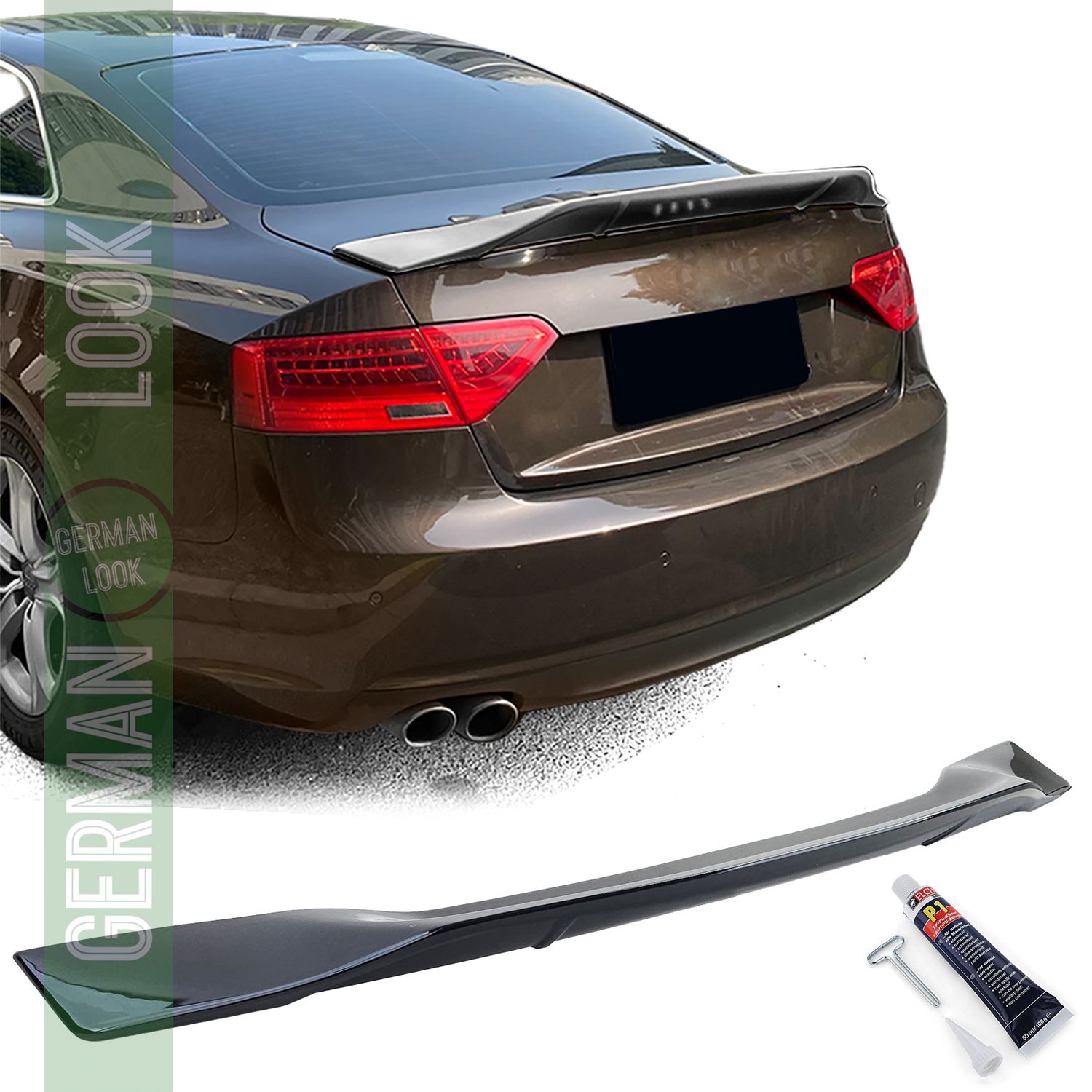 Becquet arrière Performance noir brillant pour Audi A5 8T Coupé 8F Cabrio 07-16