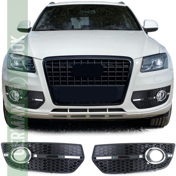 Calandre nid d'abeille couvre pare-chocs pour Audi Q5 8R 09-12 avec S-Line