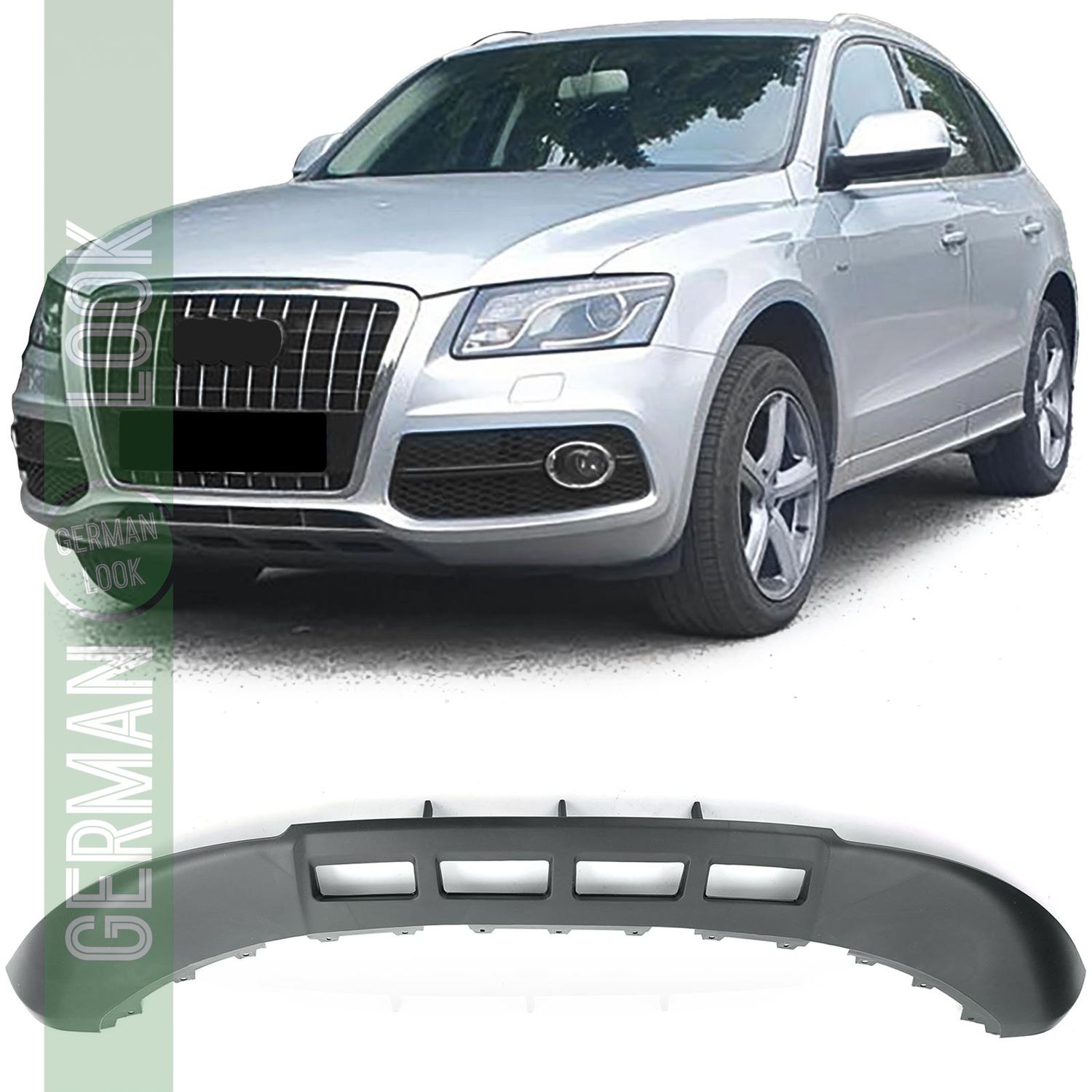 Lèvre de spoiler avant noire pour pare-chocs avant pour Audi Q5 8R 08-12