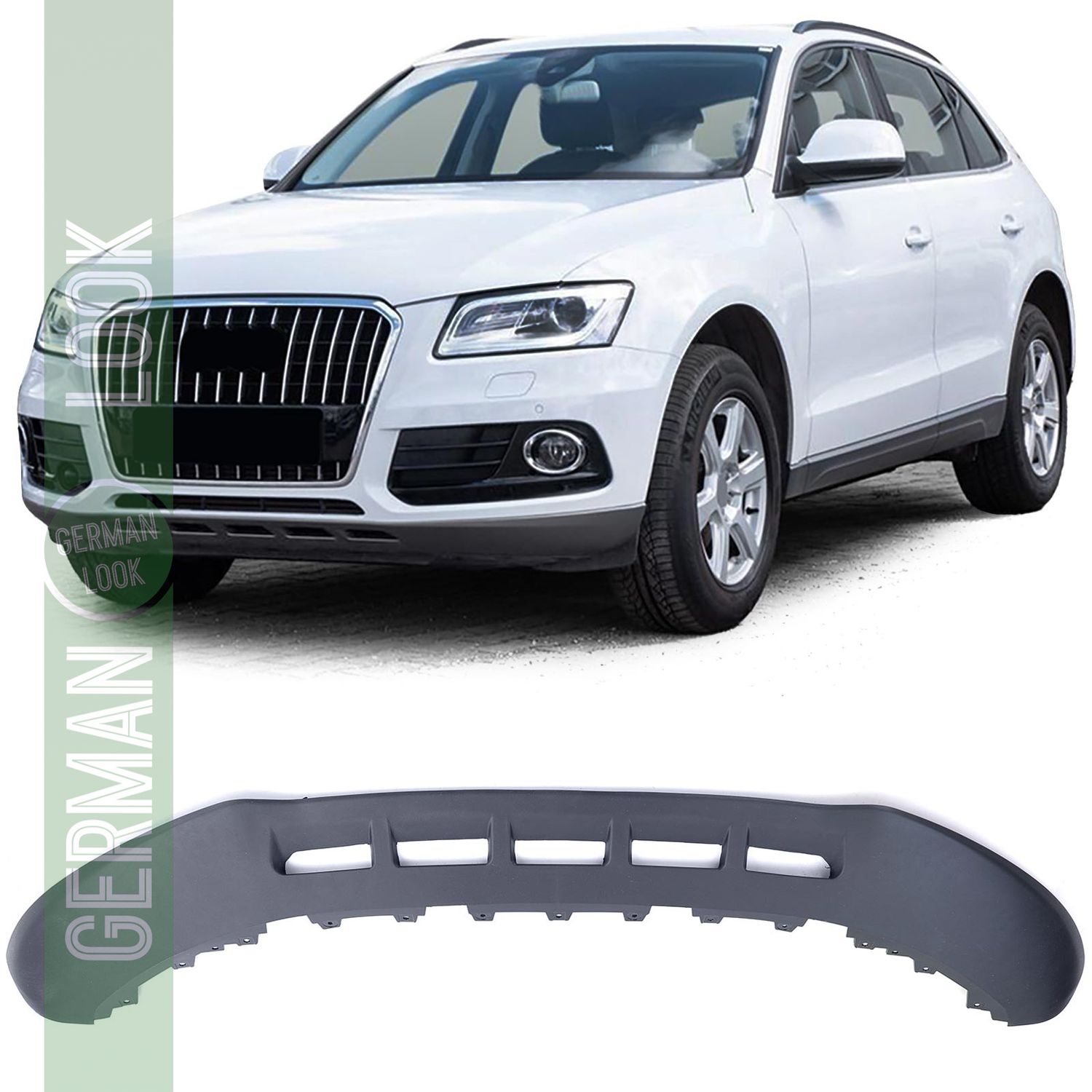 Lèvre de spoiler avant noire pour pare-chocs avant pour Audi Q5 8R 12-16