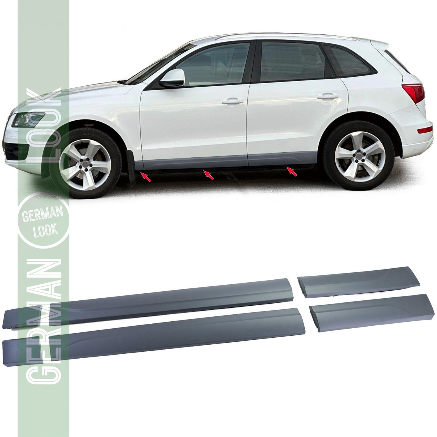 Moulures de bas de seuil d'aile lot de 6 pour Audi Q5 8R 08-17