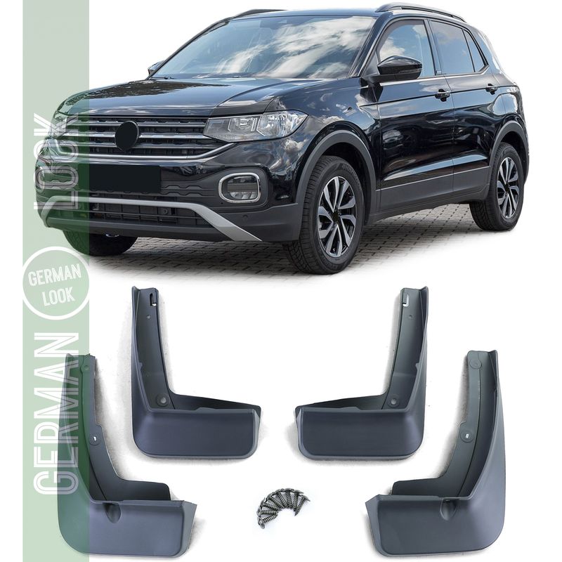 Jeu de bavettes avant et arrière noires pour VW T-Cross C1 à partir de 18