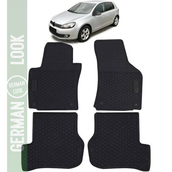 Tapis de sol en caoutchouc noir pour voiture, ensemble premium pour VW Golf 5 Scirocco Golf 6