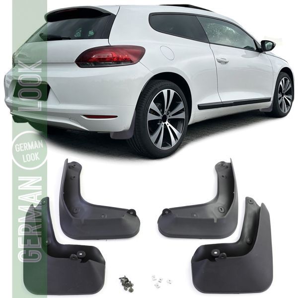 Jeu de bavettes avant et arrière noir pour VW Scirocco 137 08-17