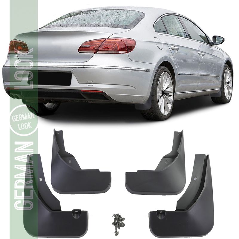 Jeu de bavettes avant et arrière noir pour VW CC 358 11-16