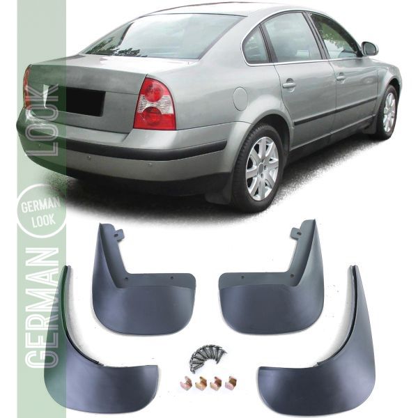 Jeu de bavettes avant et arrière noir pour VW Passat B5 3BG 00-05