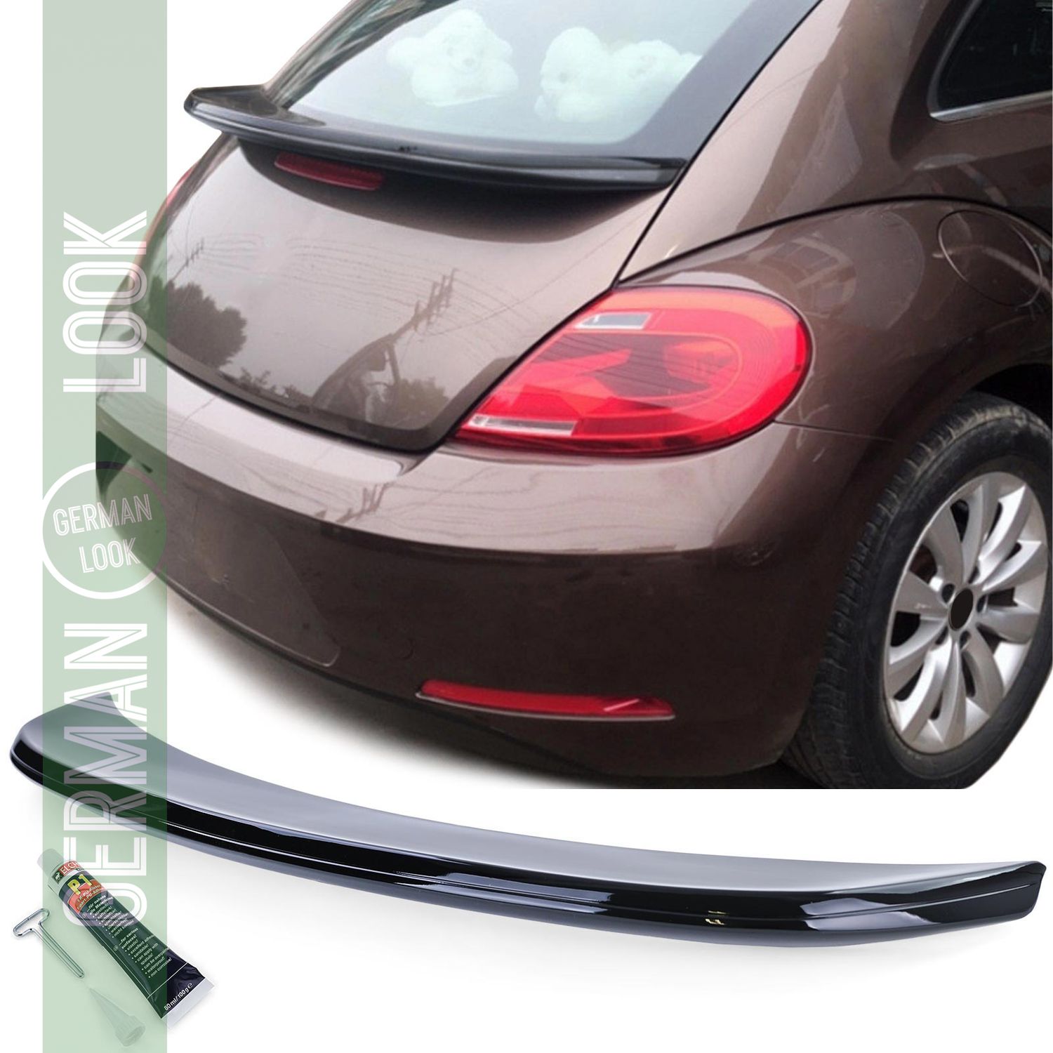 Lèvre de spoiler arrière sport noir brillant pour VW Coccinelle 5C 11-19