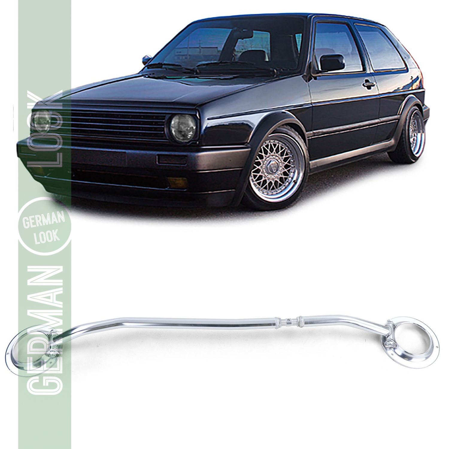 Barre anti-rapprochement avant en aluminium 4 pièces réglable pour VW Golf 2 GTI 16V 83-91