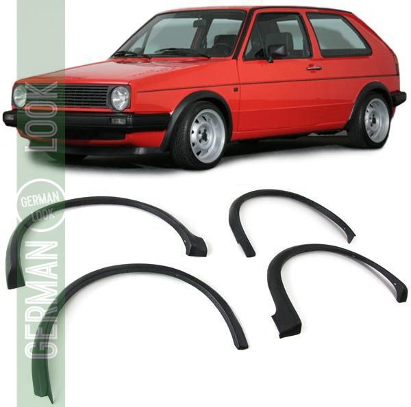 Extensions de passage de roue en plastique pour garde-boue de roue 4 pièces pour VW Golf 2 83-87