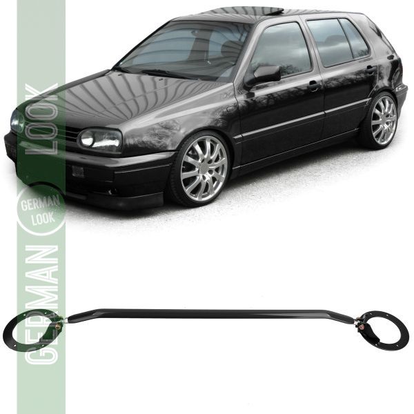 Barre anti-rapprochement aluminium noire réglable à l'avant pour VW Golf 3 Vento Passat 35i
