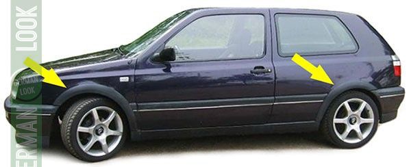 Extensions de passages de roues en plastique pour VW Golf 3 91-97