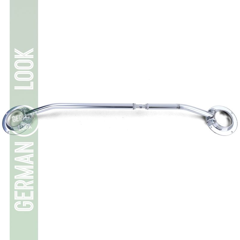 Barre de jambe de force avant en aluminium poli en 3 parties pour VW Golf 3 Cabrio variante 3 + 5 portes