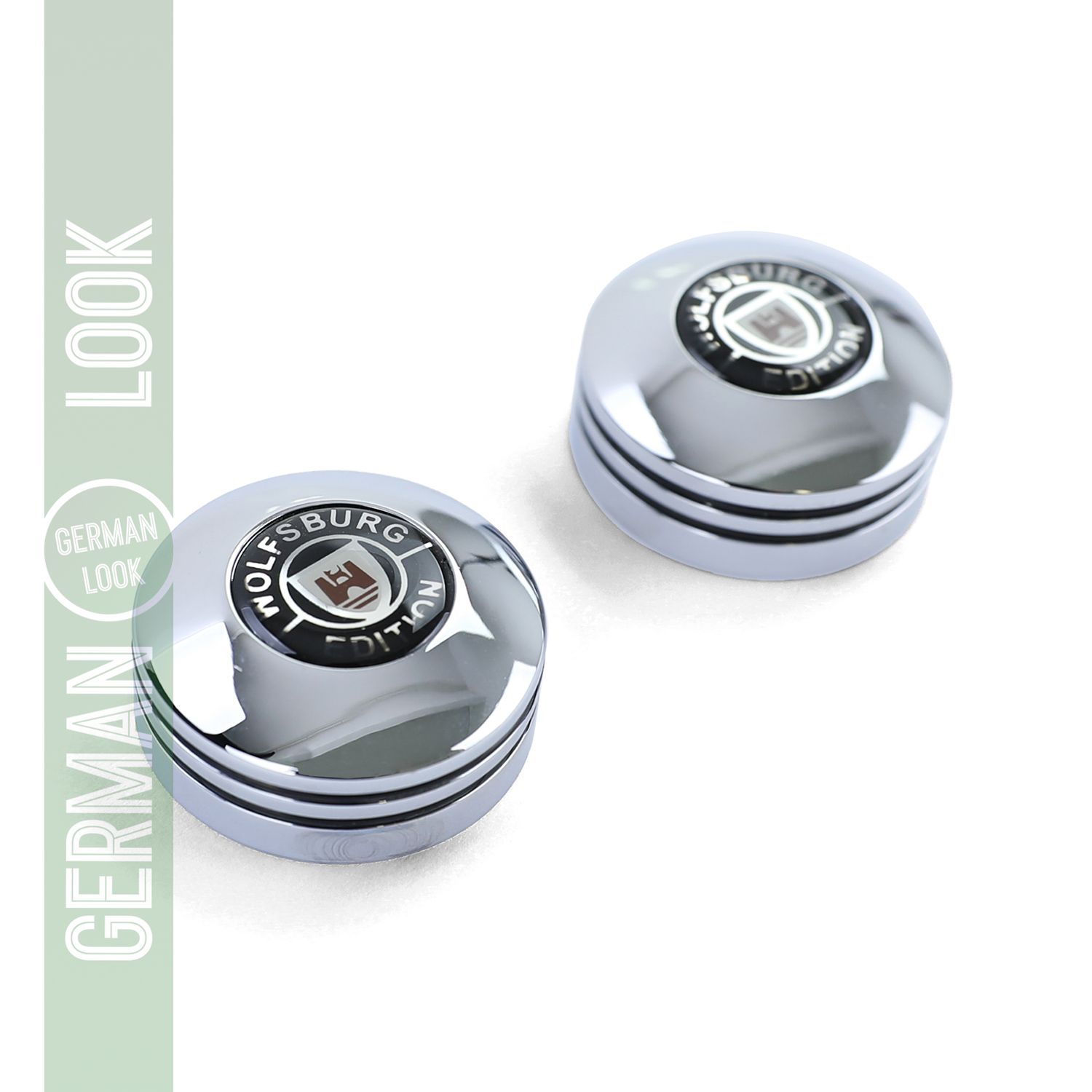 Boutons de réglage des rétroviseurs chromés Wolfsburg Edition pour VW Golf 3 Vento 91-97 Polo 6N