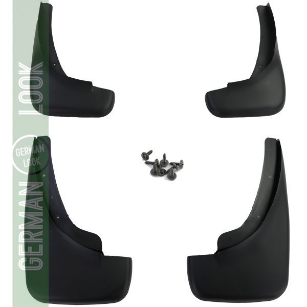 Jeu de bavettes avant et arrière noir pour VW Golf 4 97-06 Golf 5 05-09