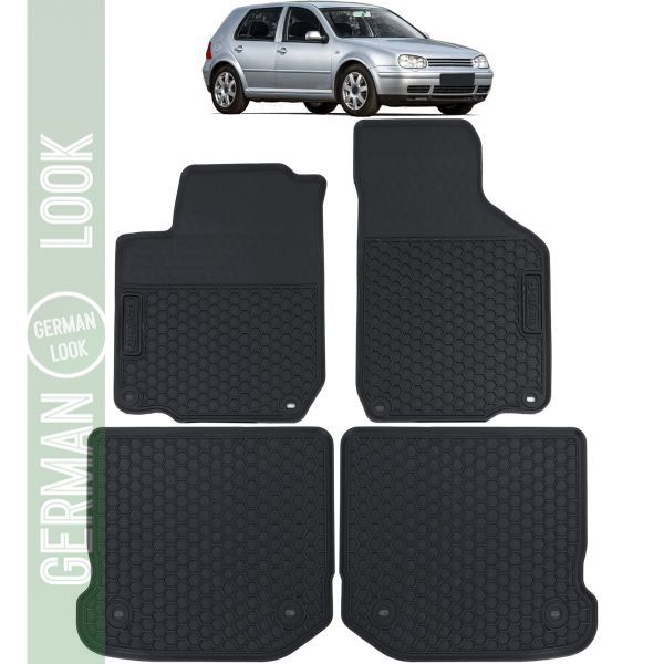 Tapis de sol en caoutchouc noir pour voiture VW Golf 4 Berline Variant 97-07